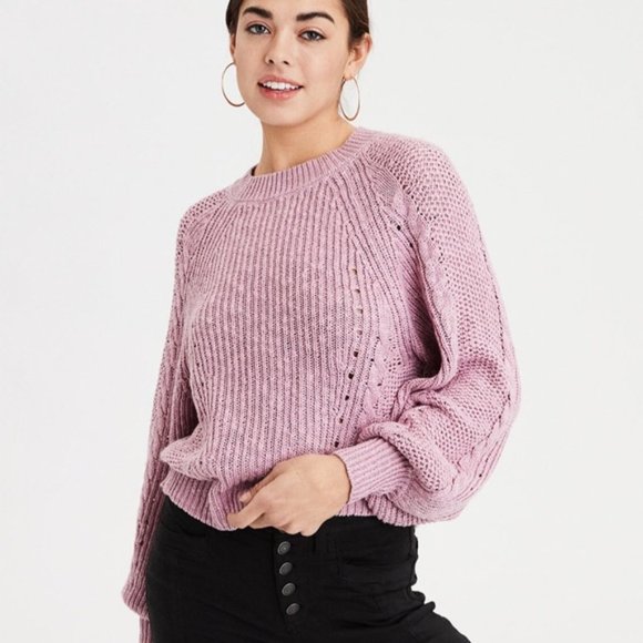 American Eagle Outfitters Chunky Sweater Pink - NWT - Picture 1 of 6